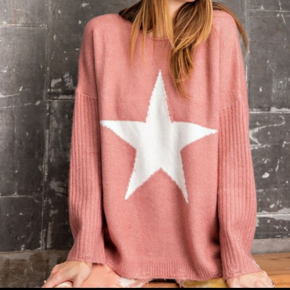 Sweaters - ⭐️BIG STAR MAUVE KNIT SWEATER